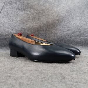 Carriage Court Shoes Womens 7.5 Loafer Pumps Slip On Classic Retro Fashion Navy